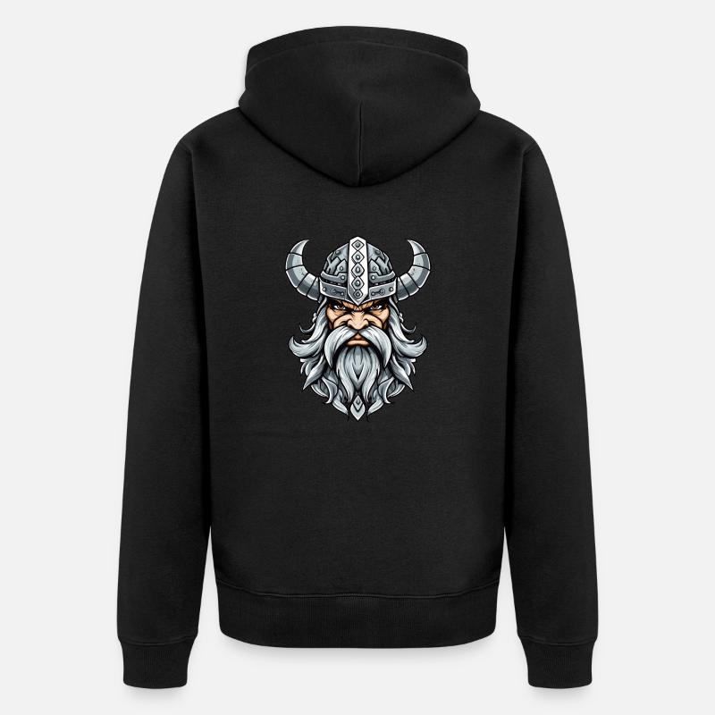 Viking féroce - Veste à capuche bio Premium Unisexe - noir