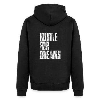 De l’agitation pour les rêves - Veste à capuche bio Premium Unisexe - noir - Dos - Nico (187cm)