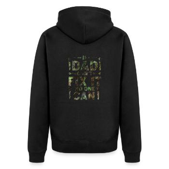 Opa, Oma, Opa, Oma, Papa, Mama, - Unisex Premium Bio Zip Hoodie - Schwarz - Hinten - Nico (187cm)