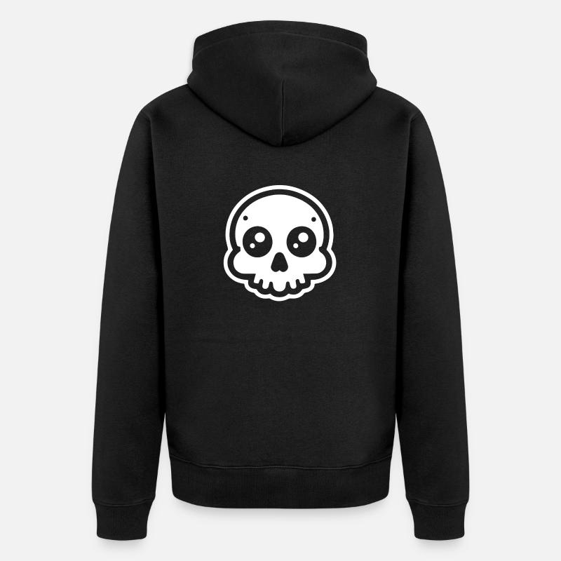 crâne mignon - Veste à capuche bio Premium Unisexe - noir
