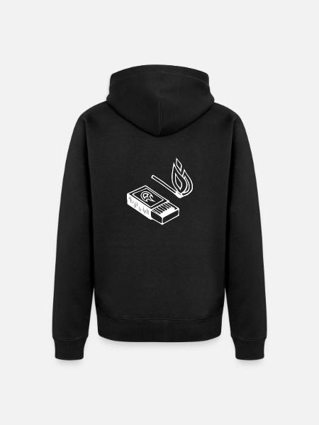 Match - Unisex Premium Organic Zip Hoodie - black
