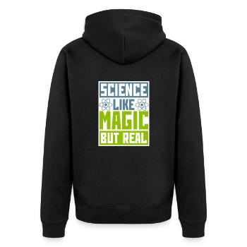 La science comme de la magie, mais un vrai professeur scientifique - Veste à capuche bio Premium Unisexe - noir - Dos - Nico (187cm)