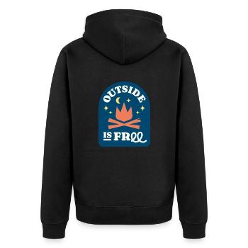 Outside is Free - Veste à capuche bio Premium Unisexe - noir - Dos - Nico (187cm)
