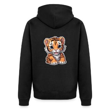 BÉBÉ TIGRE 8 - Veste à capuche bio Premium Unisexe - noir - Dos - Nico (187cm)
