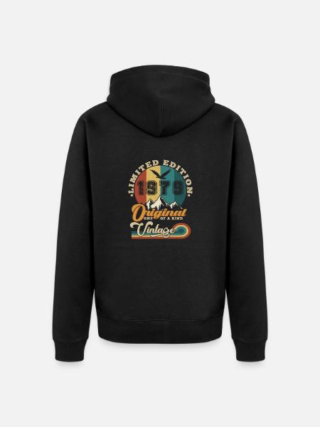 Originele 1979 Vintage Limited Edition Gift - Uniseks Premium bio ziphoodie - zwart
