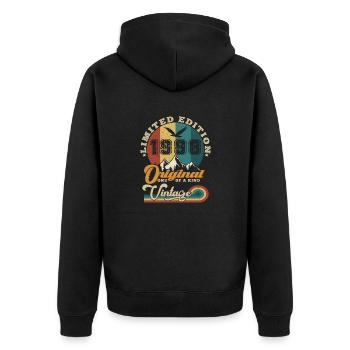 Original 1998 Vintage Édition limitée Cadeau - Veste à capuche bio Premium Unisexe - noir - Dos - Nico (187cm)