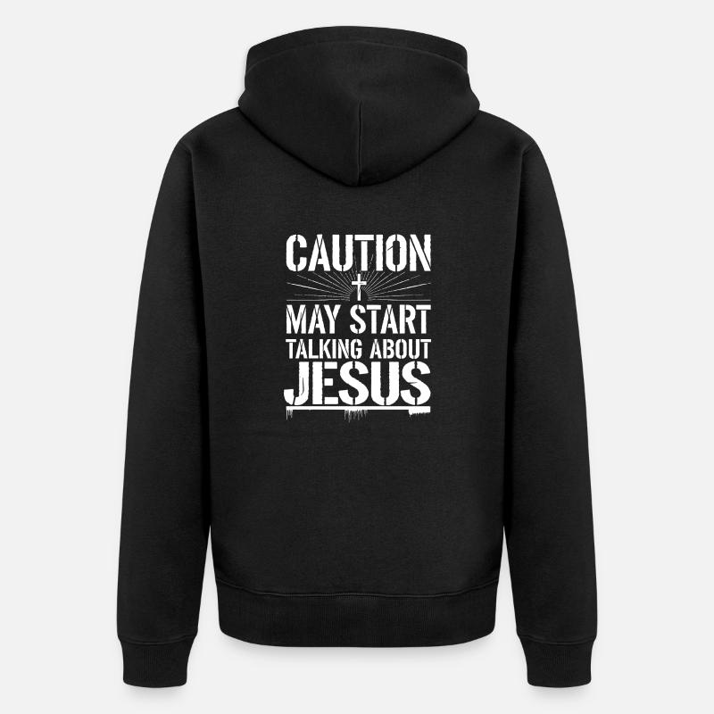 Ein starkes Glaubensstatement - Unisex Premium Bio Zip Hoodie - Schwarz