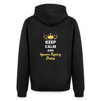 Keep Calm and Ignore Expiry Dates - Veste à capuche bio Premium Unisexe - noir - Dos - Nico (187cm)