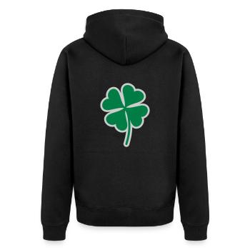 Trèfle Chanceux - Veste à capuche bio Premium Unisexe - noir - Dos - Nico (187cm)