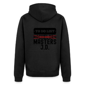 To Do List Bachelors Masters Degree Graduation - Unisex Premium Organic Zip Hoodie - black - Back - Nico (187cm)