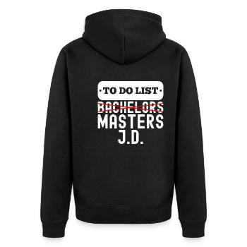 To Do List Bachelors Masters Degree Graduation - Unisex Premium Organic Zip Hoodie - black - Back - Nico (187cm)