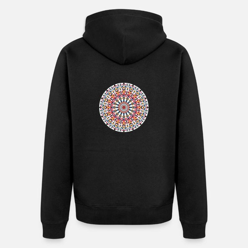 Mandala - Veste à capuche bio Premium Unisexe - noir
