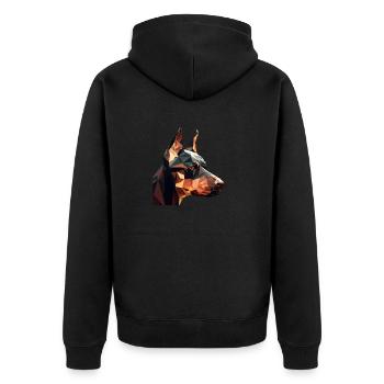 DOBERMAN - Veste à capuche bio Premium Unisexe - noir - Dos - Nico (187cm)