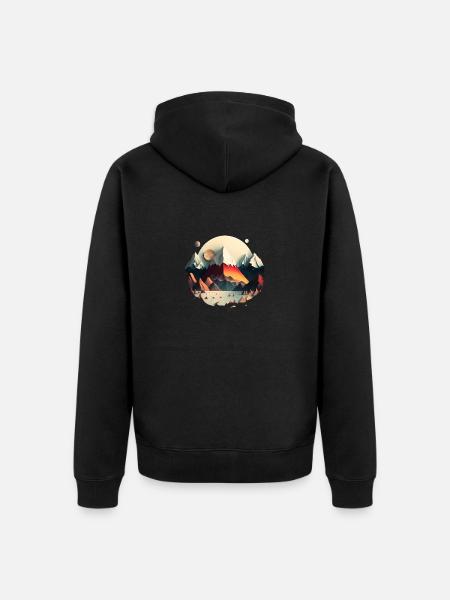 SURREAL - Unisex Premium Bio Zip Hoodie - Schwarz
