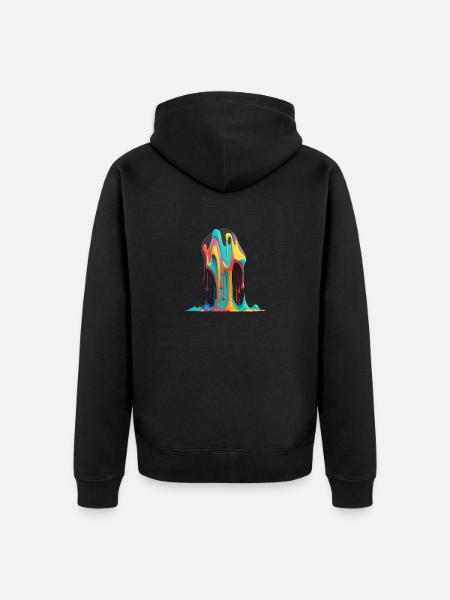 DRIPPY - Unisex Premium Bio Zip Hoodie - Schwarz