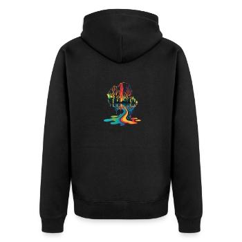 DRIPPY - Veste à capuche bio Premium Unisexe - noir - Dos - Nico (187cm)