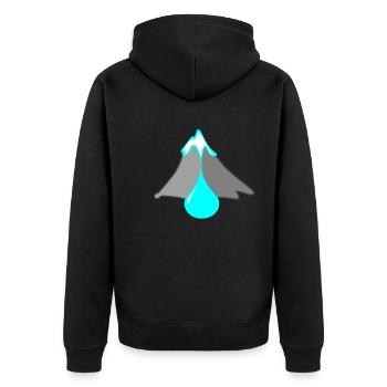 La Fonte Des Glaciers - Veste à capuche bio Premium Unisexe - noir - Dos - Nico (187cm)