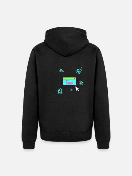 Game over,nerd, computer game,gamer, game - Unisex Premium Organic Zip Hoodie - black