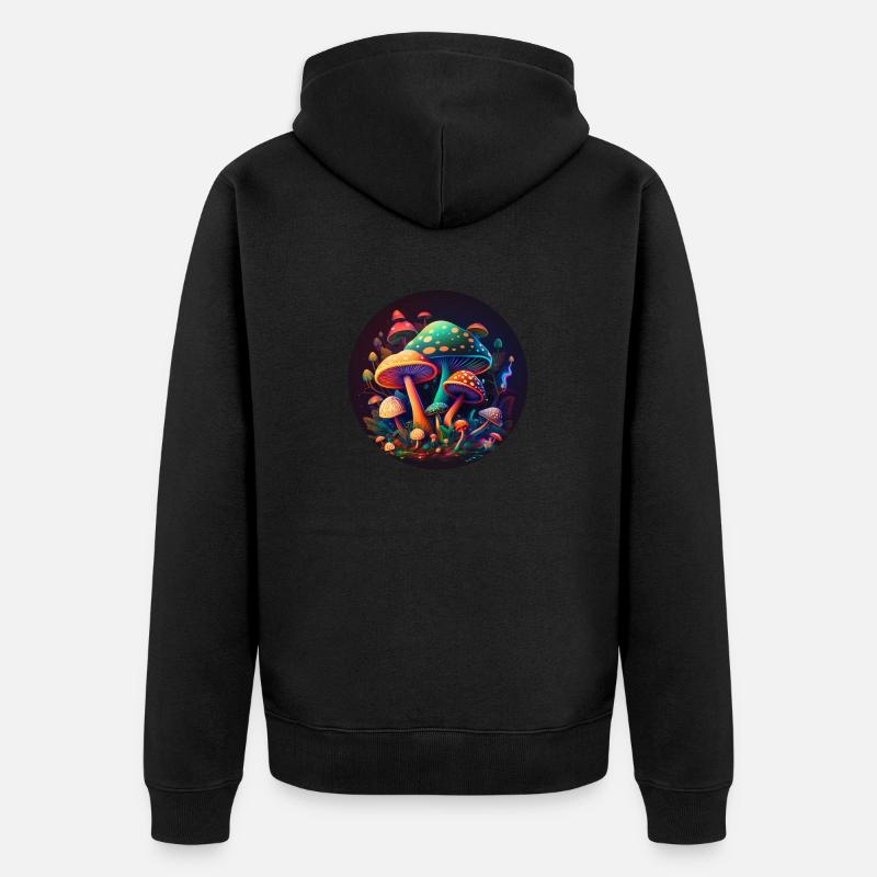 Mycètes - Veste à capuche bio Premium Unisexe - noir