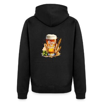 Brew Sip Repeat - Brew Drink Repeat - Veste à capuche bio Premium Unisexe - noir - Dos - Nico (187cm)