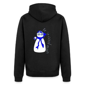 C’est cool man - Veste à capuche bio Premium Unisexe - noir - Dos - Nico (187cm)