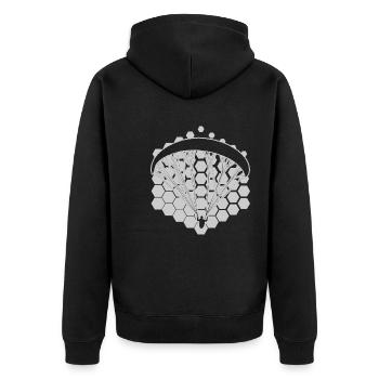 Paragleiten Paragliding Paraglider Paragleiter - Unisex Premium Organic Zip Hoodie - black - Back - Nico (187cm)