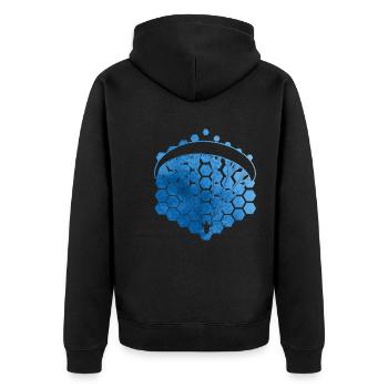 Paragliding Men's Paragliding Women - Unisex Premium Organic Zip Hoodie - black - Back - Nico (187cm)