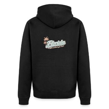 Florida Retro – Soleil dans le cœur - Veste à capuche bio Premium Unisexe - noir - Dos - Nico (187cm)