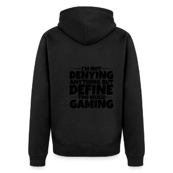 Ne rien nier mais définir trop de jeux 3 - Veste à capuche bio Premium Unisexe - noir - Dos - Nico (187cm)