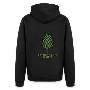 Plantes botaniques dernièrement 21 - Veste à capuche bio Premium Unisexe - noir - Dos - Nico (187cm)