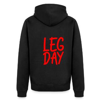 Leg Day Fauteuil roulant handicapé 17 - Veste à capuche bio Premium Unisexe - noir - Dos - Nico (187cm)