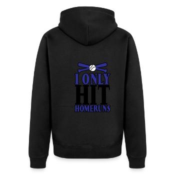 I Only Hit Homeruns 3 - Unisex Premium Bio Zip Hoodie - Schwarz - Hinten - Nico (187cm)