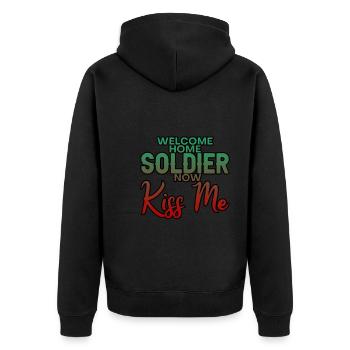 Bienvenue à la maison Soldat, maintenant embrasse-moi 3 - Veste à capuche bio Premium Unisexe - noir - Dos - Nico (187cm)