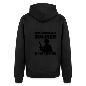 Bienvenue à la maison Soldat, maintenant embrasse-moi 2 - Veste à capuche bio Premium Unisexe - noir - Dos - Nico (187cm)