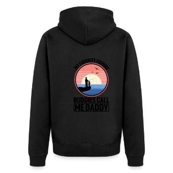 My Favorite Fishing Buddies Call Me Daddy 3 - Unisex Premium Organic Zip Hoodie - black - Back - Nico (187cm)