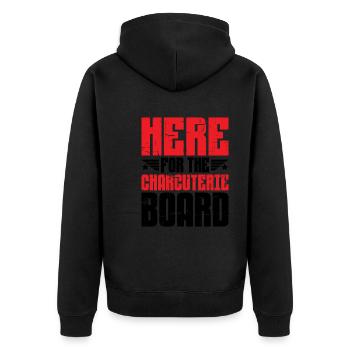 Ici pour la planche de charcuterie 5 - Veste à capuche bio Premium Unisexe - noir - Dos - Nico (187cm)