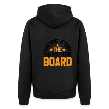 Ici pour la planche de charcuterie 6 - Veste à capuche bio Premium Unisexe - noir - Dos - Nico (187cm)