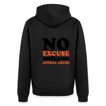 Aucune excuse pour la maltraitance des animaux 6 - Veste à capuche bio Premium Unisexe - noir - Dos - Nico (187cm)