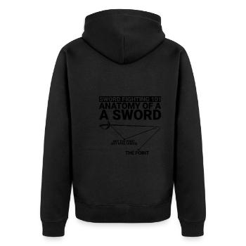 Combat à l’épée 101 Anatomie d’une épée 2 - Veste à capuche bio Premium Unisexe - noir - Dos - Nico (187cm)
