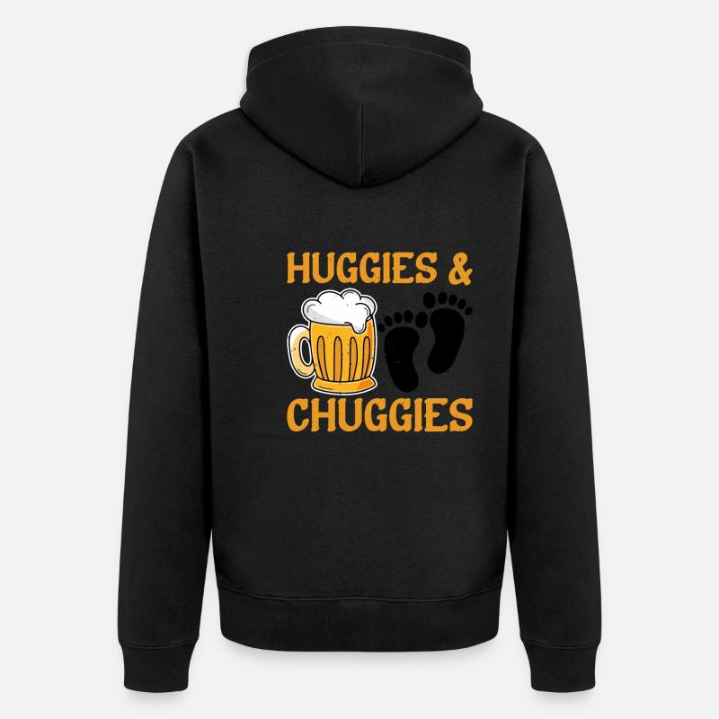 Huggies et Chuggies 12 - Veste à capuche bio Premium Unisexe - noir