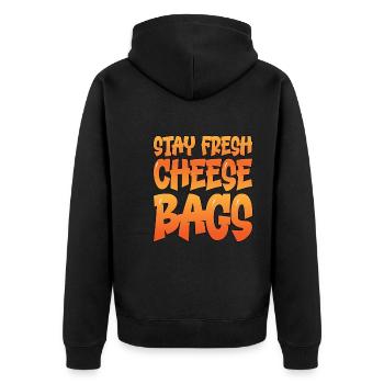Stay Fresh Cheese Bags 21 - Veste à capuche bio Premium Unisexe - noir - Dos - Nico (187cm)
