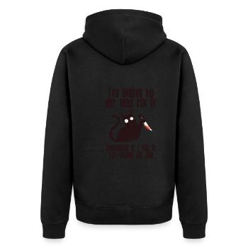 Parce que si je le répare, je vais en prison 2 - Veste à capuche bio Premium Unisexe - noir - Dos - Nico (187cm)