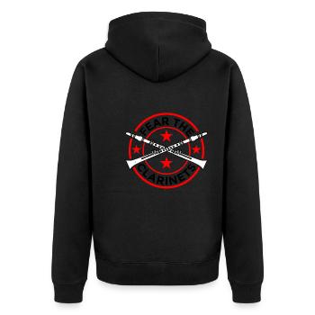 Fear The Clarinets 5 - Unisex Premium Organic Zip Hoodie - black - Back - Nico (187cm)