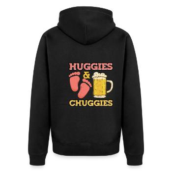 Huggies et Chuggies 17 - Veste à capuche bio Premium Unisexe - noir - Dos - Nico (187cm)