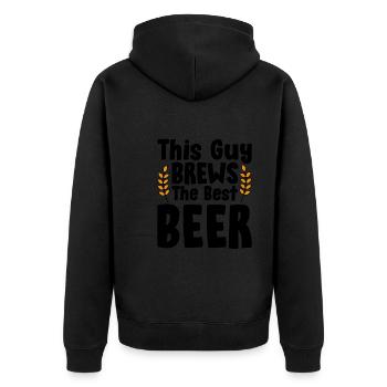Ce gars brasse la meilleure bière - Veste à capuche bio Premium Unisexe - noir - Dos - Nico (187cm)