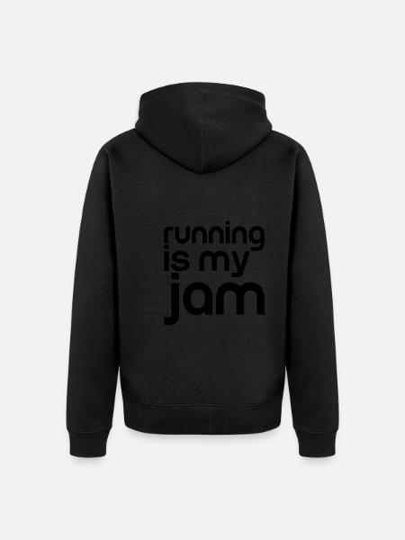 Running Is My Jam - Unisex Premium Organic Zip Hoodie - black