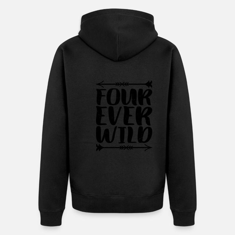 Quatre Ever Wild 39 - Veste à capuche bio Premium Unisexe - noir