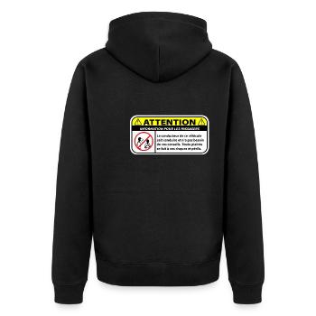information pour les passagers - Veste à capuche bio Premium Unisexe - noir - Dos - Nico (187cm)