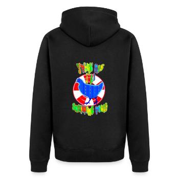 J'peux pas, cocotte - Veste à capuche bio Premium Unisexe - noir - Dos - Nico (187cm)