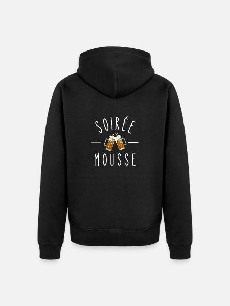 soirée mousse - Veste à capuche bio Premium Unisexe - noir